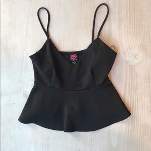 2B Bebe Black Crop/Cami Top XS